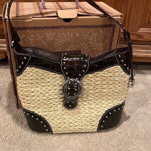 NEW Brighton straw shoulder bag